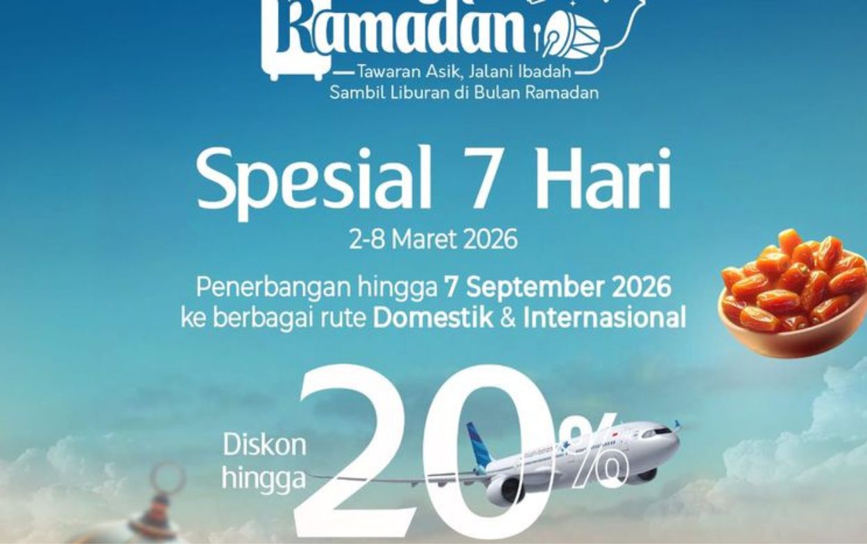Promo Diskon Tiket Lebaran dari Garuda Indonesia, Rute Domestik dan Internasional