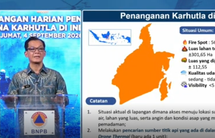 BNPB Gunakan Drone Thermal Deteksi Api Karhutla di Bawah Tanah