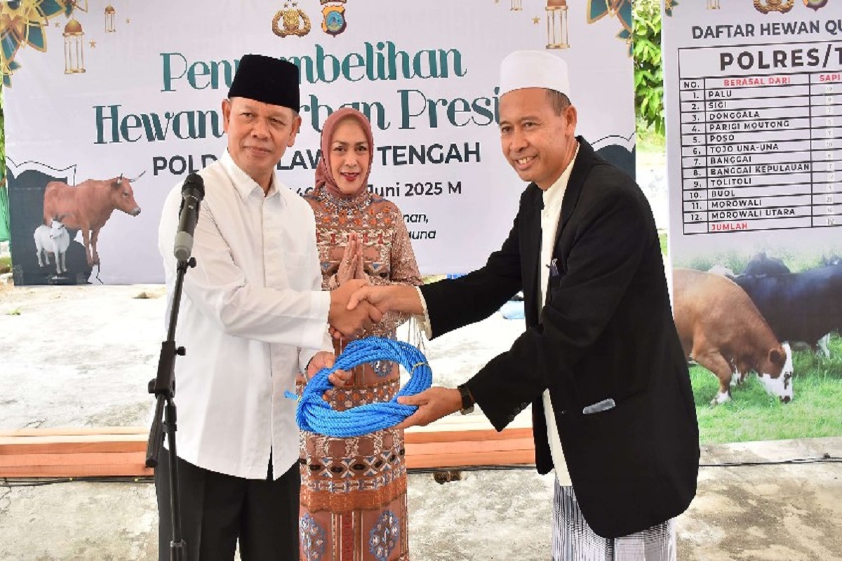 Idul Adha 2025, Polda Sulteng Salurkan 231 Hewan Kurban
