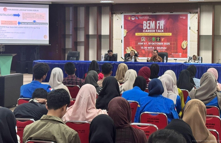 Kadiv P3H Kemenkum Sulteng Dorong Mahasiswa Hukum Untad Siapkan Diri Hadapi Dunia Kerja