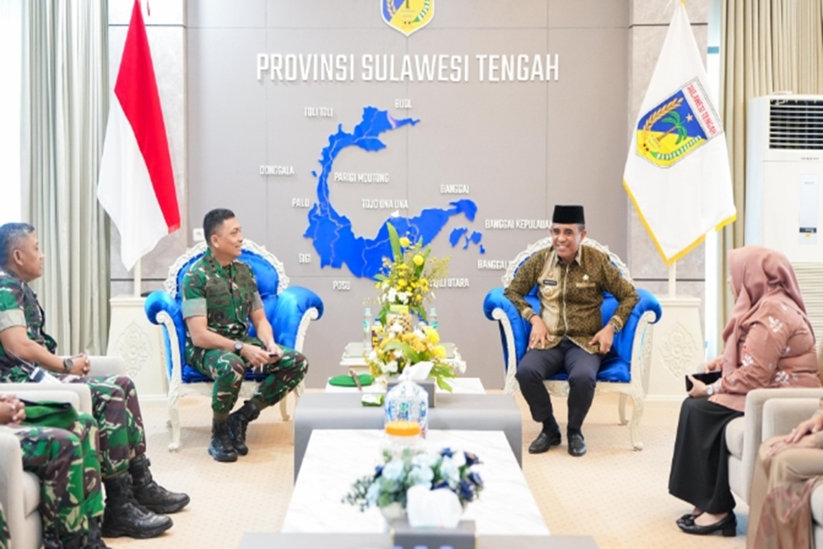 Gubernur Anwar Hafid Sambut Pangdam XXIII/Palaka Wira, Perkuat Sinergi Pemda–TNI di Sulteng