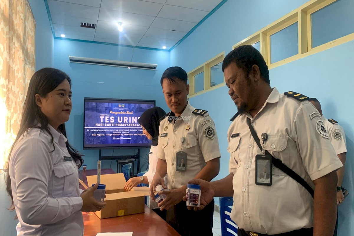 Sambut HBP ke-62, Kanwil Ditjenpas Sulteng Gelar Tes Urine Acak untuk Pegawai