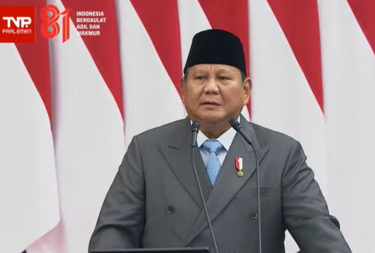 Prabowo Ajak Doakan Korban Bencana Saat Upacara HUT ke-81 RI
