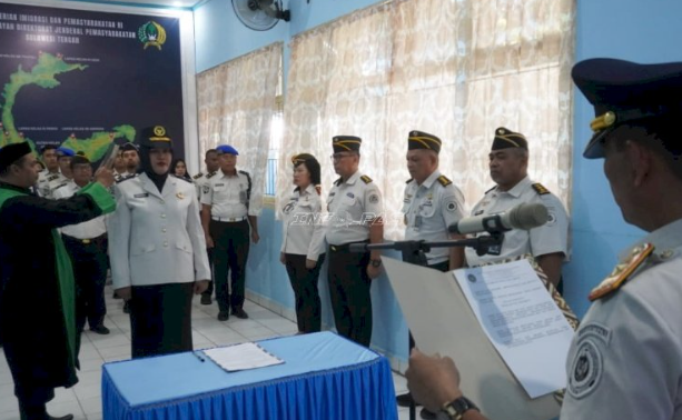 Ditjenpas Sulteng Lantik Pejabat Baru di Lapas Perempuan Palu