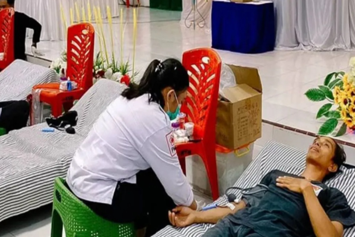 PMI Morut dan GKST Bethesda Gelar Donor Darah, 16 Kantong Terkumpul