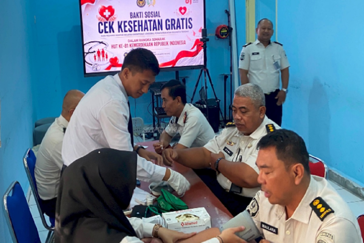 Cek Kesehatan Gratis Digelar, Kanwil Ditjenpas Sulteng Periksa Jajaran hingga Peserta Magang