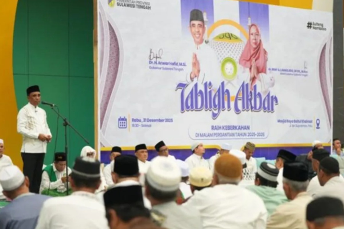 Pemprov Sulteng Gelar Tabligh Akbar Sambut 2026, Gubernur Ajak Warga Rayakan Tahun Baru dengan Doa
