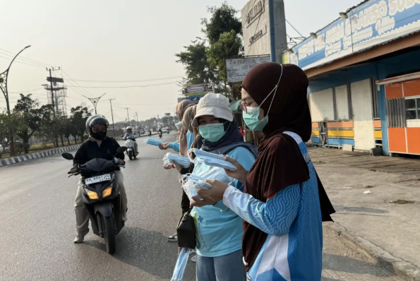 BPBD Parigi Moutong Imbau Warga Pakai Masker Hadapi Kabut Asap