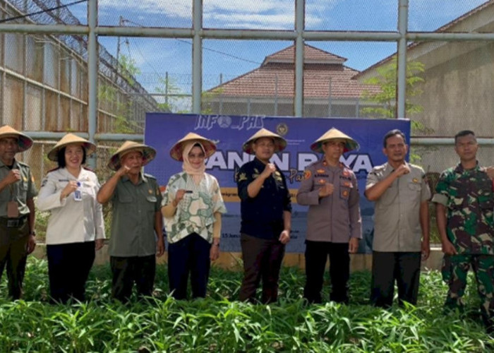 Lapas Perempuan Palu Ikut Panen Raya Nasional, Warga Binaan Panen 40 Kg Sayuran