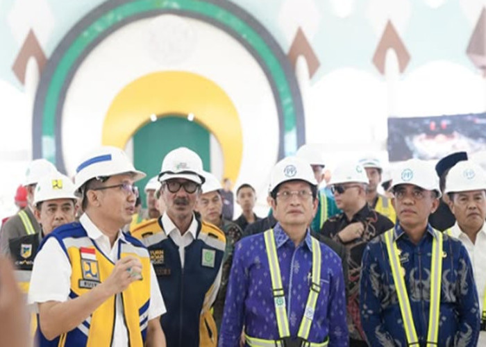 Gubernur Anwar Hafid dan Menag Tinjau Pembangunan Masjid Raya Baitul Khairaat di Palu