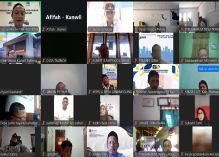 Kanwil Kemenkum Sulteng Gelar Pelatihan Paralegal Serentak Tahap III untuk Perkuat Akses Bantuan Hukum