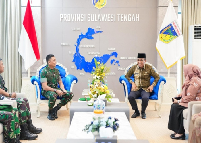 Gubernur Anwar Hafid Sambut Pangdam XXIII/Palaka Wira, Perkuat Sinergi Pemda–TNI di Sulteng