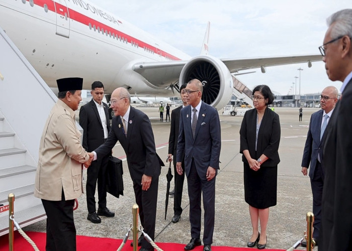 Prabowo Disambut Hangat Saat Tiba di Osaka, Agenda Utama Kunjungi Paviliun Indonesia di Expo 2025