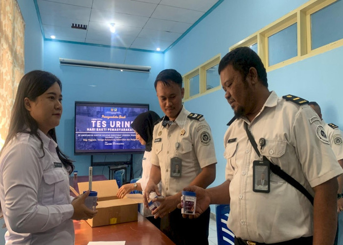 Sambut HBP ke-62, Kanwil Ditjenpas Sulteng Gelar Tes Urine Acak untuk Pegawai