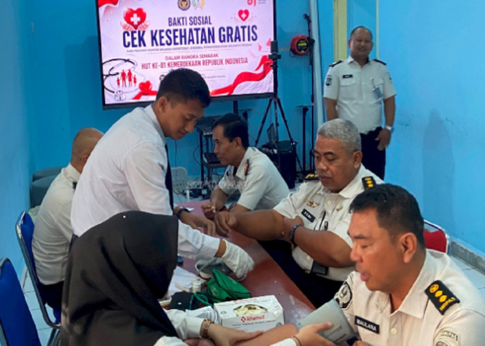 Sambut HUT Ke-81 RI, Kanwil Ditjenpas Sulteng Berikan Layanan Cek Kesehatan Gratis