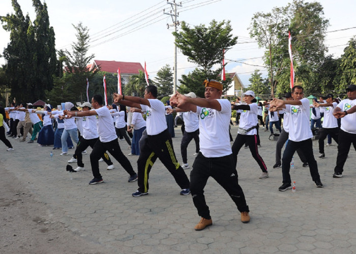 Kanwil Kemenag Sulteng Gelar Senam Sehat, Perkuat Sinergi di Peringatan HAB ke-80