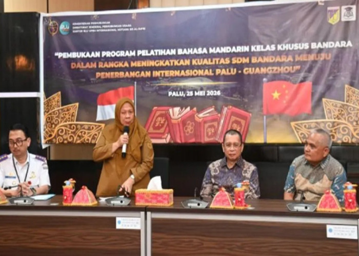 Jelang Rute Internasional Palu-Guangzhou, Petugas Bandara Dilatih Bahasa Mandarin