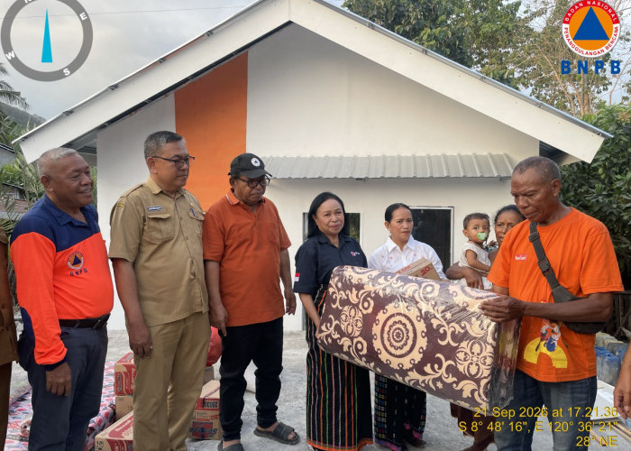 BNPB Serahkan 7 Huntara untuk Warga Terdampak Gempa di NTT