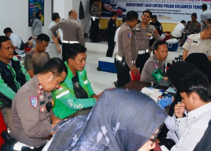 Polantas Sulteng Gandeng Ratusan Warga dalam Aksi Donor Darah