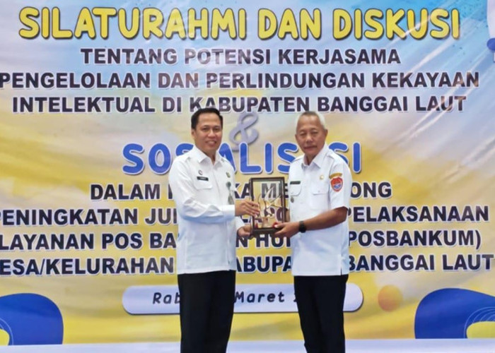 Kanwil Kemenkum Sulteng Perkuat Sinergi Pengelolaan Kekayaan Intelektual dan Layanan Posbankum di Banggai Laut