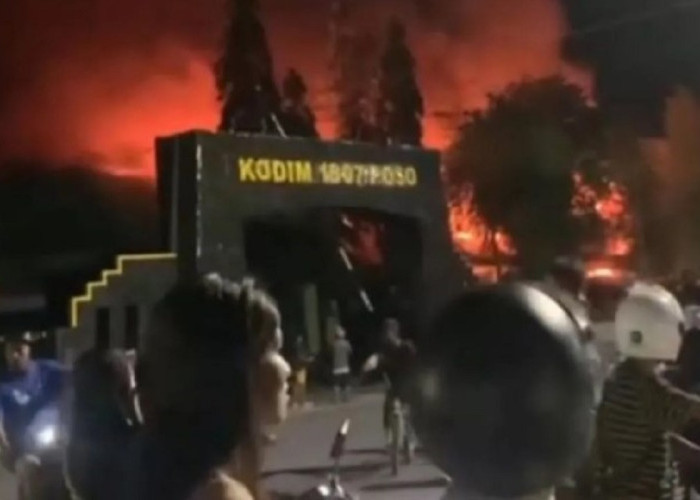 Markas Kodim Poso Terbakar Diduga Akibat Korsleting Listrik