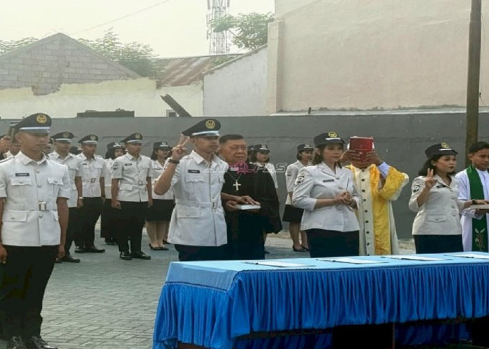Kanwil Ditjenpas Sulteng Lantik 72 ASN Baru, Dorong Penerapan Budaya Kerja PRIMA